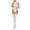 White, variant on Sexy Faux Leather Teddy Bodysuit Lingerie for Women High Neck Thong Bottom with Gloves and Stockings Roleplay Outfit White XL