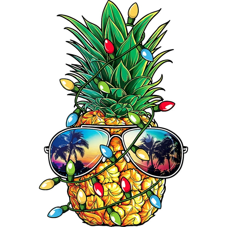 Pineapple Christmas Tree Lights Xmas Men Gifts Sunglasses T-Shirt Pineapple Christmas Tree Lights Xmas Men Gifts Sunglasses T-Shirt
