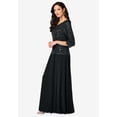 thumbnail image 2 of Roaman's Women's Plus Size Sequin Lace Three Quarter Sleeve A-Line Gown, 2 of 6