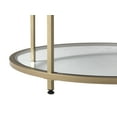 Studio Designs Home Camber Modern Glass Round Coffee Table in Gold 38