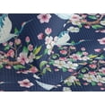 thumbnail image 3 of Ambesonne Tropical Quilted Coverlet 3 Pcs, Watercolor Cranes Flowers, King Size, Dark Coral and Petrol Blue, 3 of 4