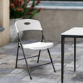 thumbnail image 6 of Decksplore 4 Pack White Folding Chairs, Heavy Duty 350 lbs Capacity Portable Foldable Chairs, Sturdy Metal Frame & Plastic Seat,for Patio, Picnic, 6 of 8