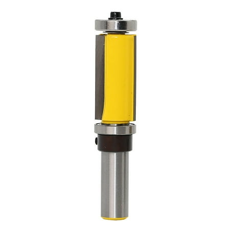

SouthEle Flush Trim Bit Dual Bearing Heat Resistant Coating Hard Alloy 1/2inch Shank Straight Router Bit for Wood