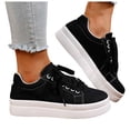 thumbnail image 6 of YLYL Women's Platform Canvas Shoes Lace up Comfortable Fashion Casual Slip on Walking Shoes, 6 of 9