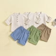 thumbnail image 5 of LYMAYTER Toddler Kids Pullover Short Sleeve Top Summer Casual Short Sleeve for Infant Baby T-Shirt Tee 6 Months to 4 Years, 5 of 7