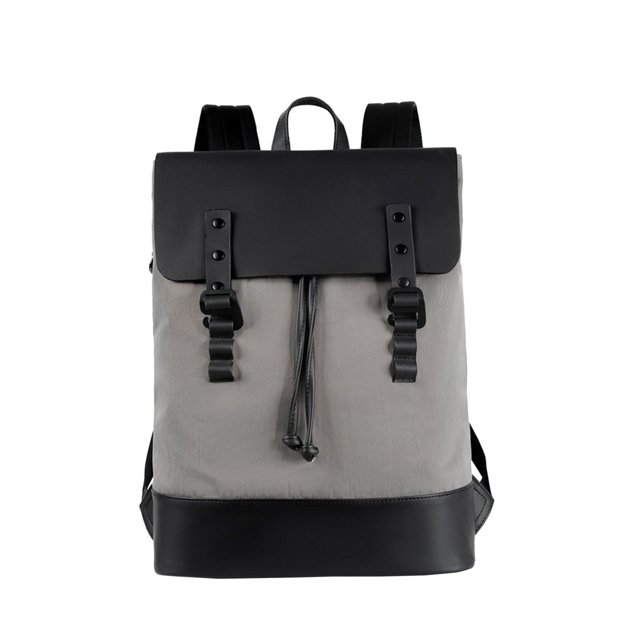 Mochila para hombre, resistente al agua, de tela Oxford, informal, para portátil de 14 pulgadas Gris