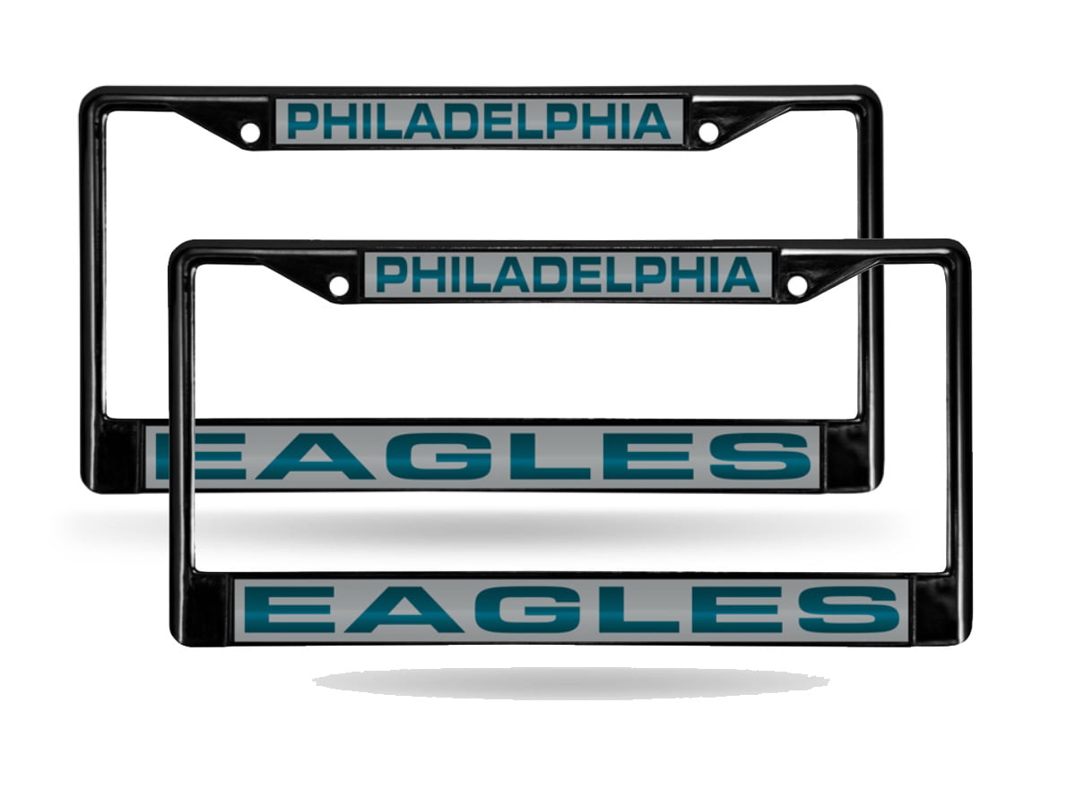 Philadelphia Eagles WC Premium BLACK Laser Tag Acrylic Inlaid License Plate Football 