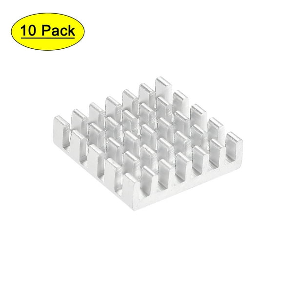 Electronic Radiators Heatsink for MOS GPU IC Chip Silver 19 x 19 x 5 mm 10pcs