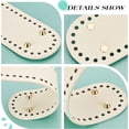 thumbnail image 6 of PU Leather Bag Bottom Earth Tone 4 Colors 12.5x2.7" Long Oval Bag Base Insert Cushion Base Nail Bottom Shaper with Holes, 6 of 9