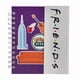 thumbnail image 1 of Libreta de tapa dura laminado liso con espiral metálico en la lateral con solapa protectora, Friends color morado con blanco, 1 of 4