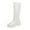 White, variant on Ketyyh-chn99 Women Boots Wide Calf Low Heel Side Zip Knee High Boots Black,37