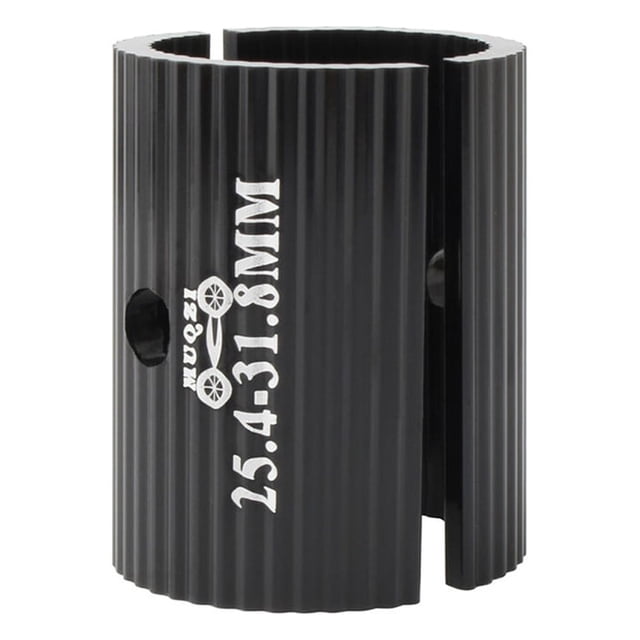 Adaptador de cuña de conversión del espaciador del manillar de la bicicleta (25,4-31,8 MM) negro