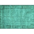thumbnail image 1 of Ahgly Company Machine Washable Indoor Rectangle Abstract Turquoise Blue Contemporary Area Rugs, 2' x 3', 1 of 4