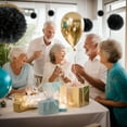 thumbnail image 4 of Matsuzay Papel 0 piezas Pom Pom papel flores bolas papel para fiesta de cumpleaños Pom Pom papel Kits de decoración para fiestas Negro 7.8 pulgadas, 4 of 6