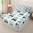 thumbnail image 2 of Manfei Dreamy Princess Bows Zipper Full Size Comforter Sets with Fitted Sheet and 2 Pillowcases,Fashion Bowtie Floral Zipper Bedding Set,Reversible,4 Pieces, 2 of 7