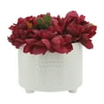 thumbnail image 5 of Sagebrook Home Set Of 2 Dotted Footed Planters 10/12", White, 5 of 7