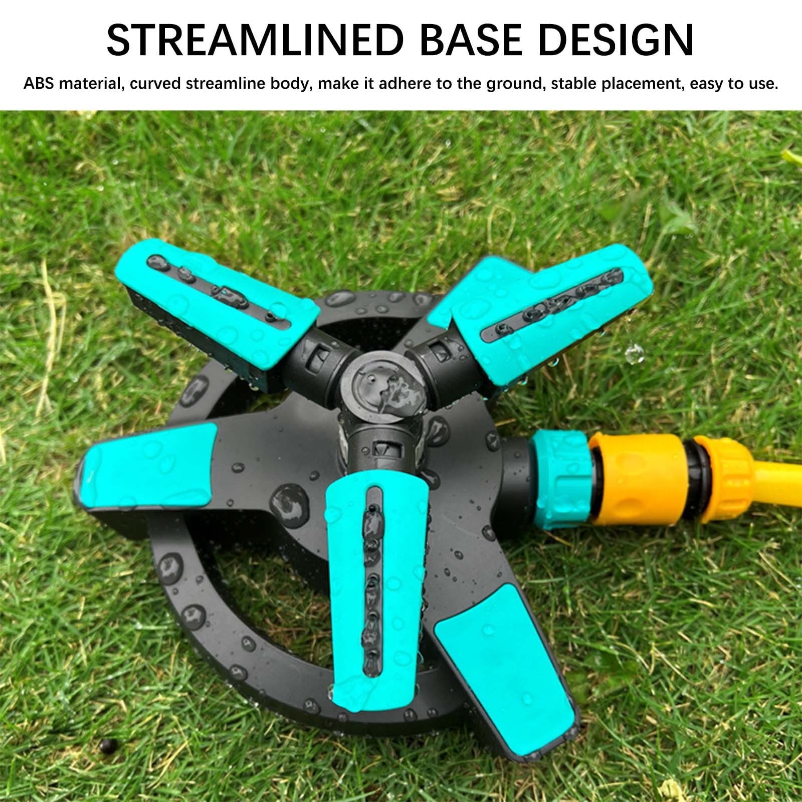 Bxaolu Sprinkler for Yard, Rotating Garden Sprinkler for Large Area Coverage, Lawn and Yard Sprinklers (Blue-1Pack)