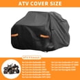 thumbnail image 2 of Funda para ATV para Can-Am Outlander 400 500 650 800R Impermeable Funda para Cuatrimotos para Can-Am Renegade 1000 800R Protección Almacenamiento al Aire Libre Sol Lluvia 210D-PU Negra, 2 of 6