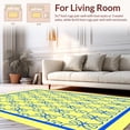 thumbnail image 2 of ODIKA 5'x7' Machine Washable Non-Slip Area Rug, Modern Minimalist Interlocking Design with Classic Elegance High Traffic Rug with Pad, Yellow, 343712, 2 of 8