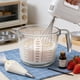 thumbnail image 5 of Pisexur Batería de cocina Jarra medidora de vidrio de 1000 ml con asa, resistente al calor, de gran capacidad, para cocina, hornear, cocinar, mezclar leche y huevos. para la cocina del hogar, 5 of 6