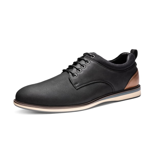 Zapatos casuales de vestir para hombre Bruno Marc negros talla 11