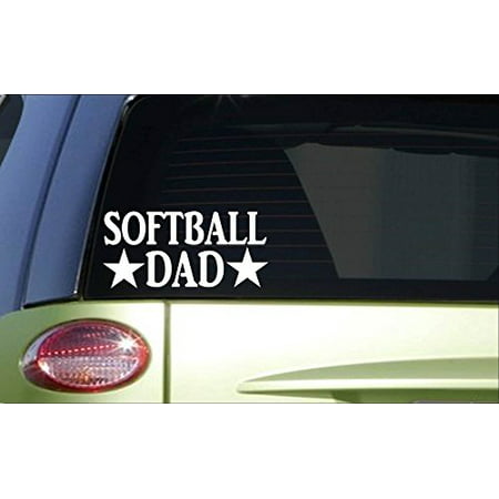Softball Dad *H879* 8 inch Sticker decal fastpitch catcher pitcher glove