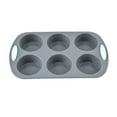 thumbnail image 1 of Kieccall 6 Cavity Silicone Cake Molds Baking Moulds For Cakes For Home Kitchen Cupcake Muffin Baking, 1 of 7