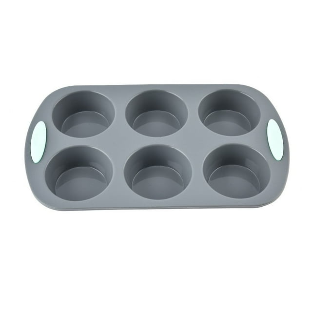 Kieccall 6 Cavity Silicone Cake Molds Baking Moulds For Cakes For Home Kitchen Cupcake Muffin Baking