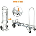 thumbnail image 5 of Danolapsi 2 in 1 Folding Hand Truck Dolly,Heavy Duty 770 Lbs Capacity Dolly Cart Foldable with Wheels,Aluminum Convertible Hand Trucks,Collapsible Hand Cart Portable Dolly Cart for Moving, 5 of 6
