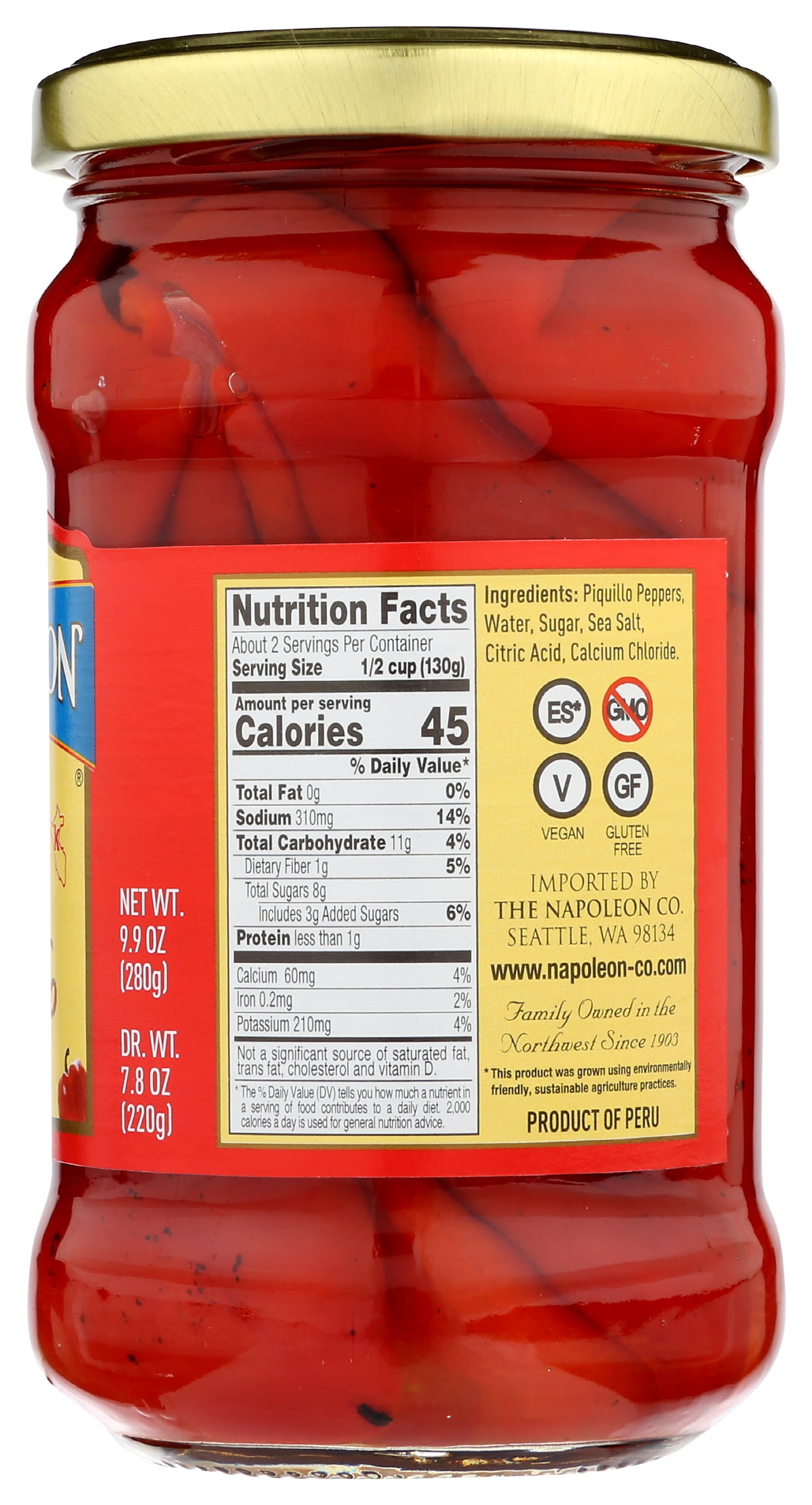 (Pack of 12), Napoleon Sweet Piquillo Peppers, 9.9 oz