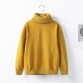 thumbnail image 2 of WRKEKC Kids Sweater Turtleneck Solid Color Soft Knit Thickened Pullover Long Sleeve Classic Versatile Warm Top for 2 - 12 Years Boys Girls Fall Winter, 2 of 4