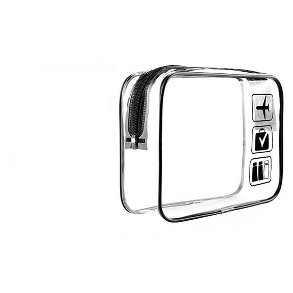 Moocorvic 2Pcs Clear Toiletry Bag Travel Organizer Essential Carry On Makeup Cosmetic Bags for Women