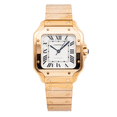 thumbnail image 1 of Pre-Owned CARTIER SANTOS DE CARTIER WGSA0029 39.8MM WHITE DIAL WITH YELLOW GOLD BRACELET, 1 of 4