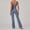 Gray, variant on Flare Workout Jumpsuits for Women One Piece Sleeveless Scrunch Butt Lifting Gym Bodysuit Sexy Backless Yoga Outfits