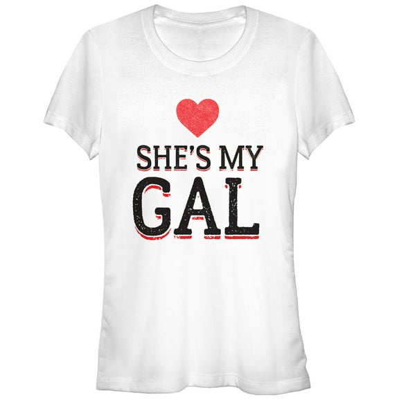 Junior's Lost Gods She's My Gal  Graphic Tee White 2X Large