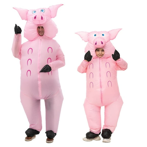 Inflatable Pink Pig Costume - Fun inflatable costumes for Halloween, parties, and role-playing, suitable for adult (4.9-6.2 feet) inflatable party cosplay costumes