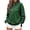 #Green 1, variant on Vynhevius Women Mock Neck Sweatshirt Solid Half‑Zip Drop Shoulder Long Sleeve Loose Casual Pullover Top
