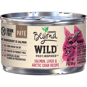 (12 Pack) Purina Beyond Grain Free, Natural, High Protein Pate Wet Cat Food, WILD Salmon, Liver & Arctic Char, 3 oz. Cans