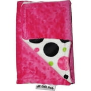 Lil Cub Hub BCHPCH Burp Cloth - Hot Pink Circle Print with Hot Pink Dot