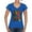 Royal, variant on Colorful Cat Portrait | Cat Lover Owner | Dean Russo Art Animal Lover Women's Standard V-Neck Tee, Royal, XL