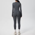 thumbnail image 5 of LIUJUNSHOP Women's 2 Piece Yoga Sets Long Sleeve Gym Tracksuit High Waist Running Leggings & Crop Top Outfits Dark Gray XL, 5 of 5
