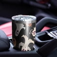 thumbnail image 4 of 30oz Halloween Ghosts Pumpkins and Stars Tumblers Stainless Steel Tumbler with Lid and Straw,Vacuum Insulated Double Wall Travel Tumbler Cups Mug with Cleaning Brush for Coffee,Tea, 4 of 7