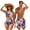 American Flag Hibiscus, variant on Hawaiian Beach Skeleton Matching Swimsuits for Couples Womens 2 Piece Bikini Sets Sexy Cross Front Mens Swimming Trunk with Pocket Couples Matching Bathing Suits Family Swimwear