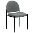 thumbnail image 2 of Flash Furniture Comfort Gray Fabric Stackable Steel Side Reception Chair, 2 of 12