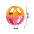 thumbnail image 7 of 10Pcs Plastic Noisy Cat Toy Balls with Bell Kitten Toy Assorted Color Size, 7 of 7