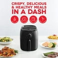 thumbnail image 6 of Dash Tasti-Crisp Air Fryer, 2.6 qt, Black - Auto Shut off, Non-Stick Fry Basket, 6 of 8