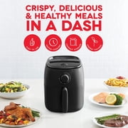 Dash Tasti-Crisp Air Fryer, 2.6 qt, Black - Auto Shut off, Non-Stick Fry Basket