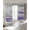 thumbnail image 3 of Purple Gray White Blackout Curtains 72 Inches Long for Bedroom, Retro Country Abstract Mottled Texture Thermal Insulated Room Darkening Black Out Window Curtain Panels Grommet Drapes for Living Room, 3 of 8