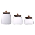 thumbnail image 1 of 3 Pcs Storage Jars Cereals Sealed Jars with Lid Transparent, 1 of 8
