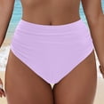 thumbnail image 2 of NIEWTR Women High Waisted Bikini Bottoms High Cut Triangle Comfortable Swim Shorts Beach Vacation Quick Dry（F-Light Purple,2XL), 2 of 9